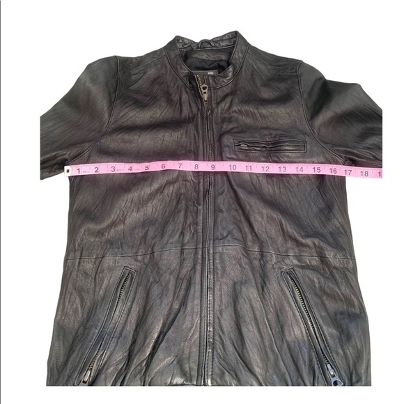 Joie 100% Genuine Leather Black Bomber Jacket. Size Small. - Picture 6 of 9